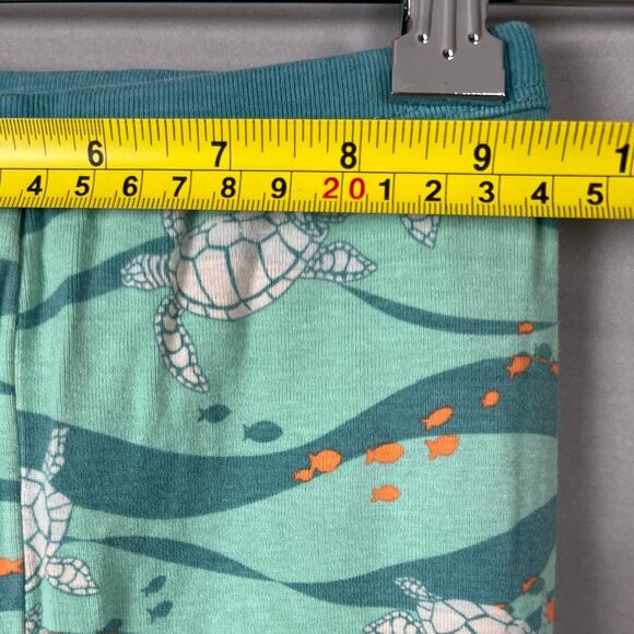 Tea Collection Boys Green Turtle Pajama Set Size 8 - Picture 2 of 8